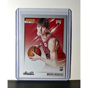 Matas Buzelis 2024-25 Panini Studio #28 Rookie Basketball Card Bulls 1/275